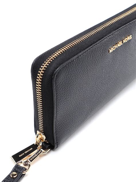 michael kors jet set travel leather continental wallet navy|jet set zip around wallet.